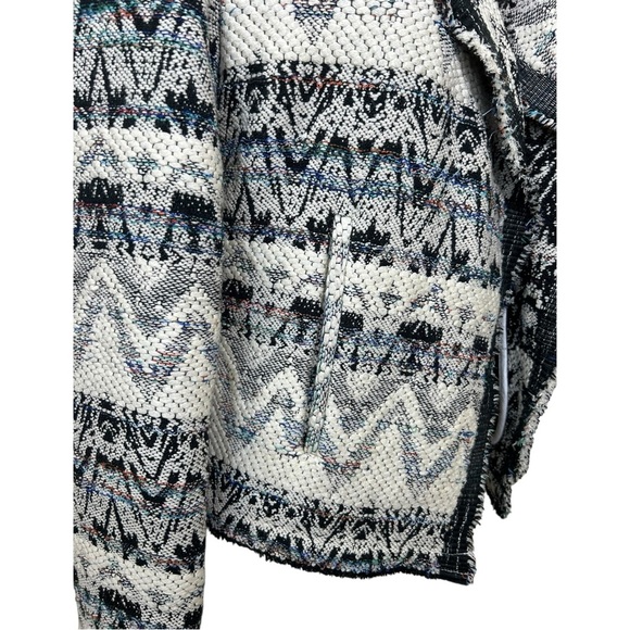 Iro - Women’s ‘Kroe’ Tweed Jacket, Tribal Chevron Print - White Size 36 FR 4 US - Picture 15 of 17